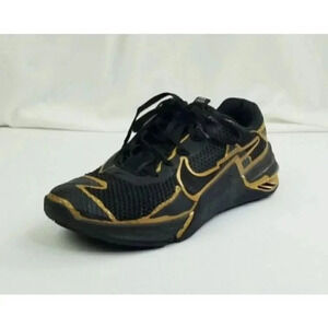Nike Size 8 Men's Black Gym Metcon 7 Mat Fraser PE Metallic Gold DA8103-007